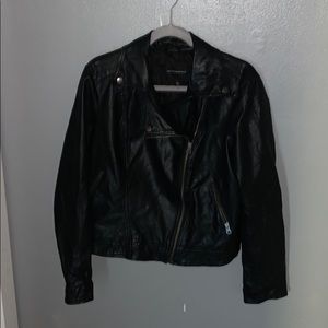 Black leather jacket